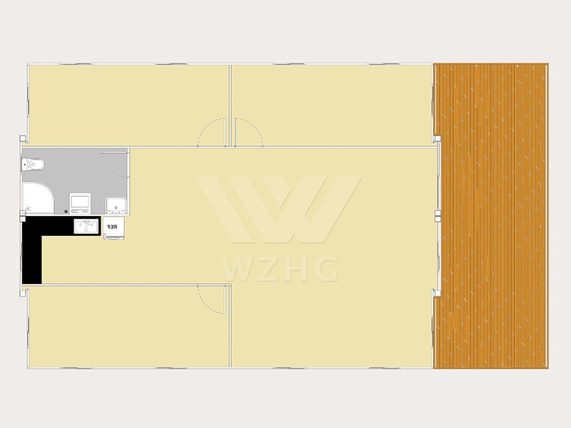 Double combined expandable container house (Series No. WZHKZX50 / 100)